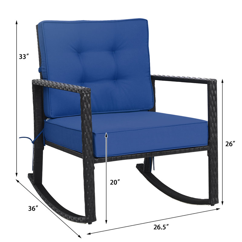 Chaise berçante Alastaire, Bleu marine
