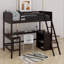 Lit mezzanine simple avec tablettes et bureau-2112855323
