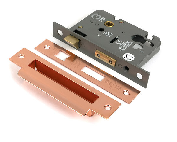 Polished Bronze 3" Euro Profile Sash Lock, Polished Bronze