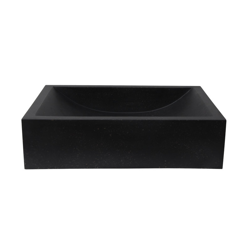 Barclay Eldon 13.875'' Concrete Rectangular Bathroom Sink, Black