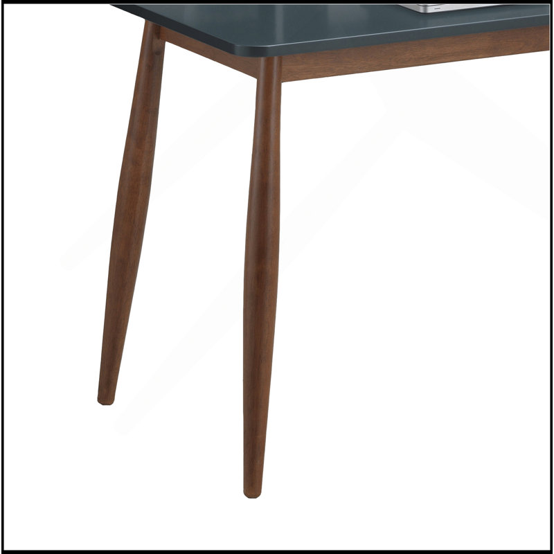 Bureau d'écriture Mid-Century, Gris/noyer