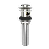 Push Pop-Up Bathroom Sink Drain with Overflow Holes