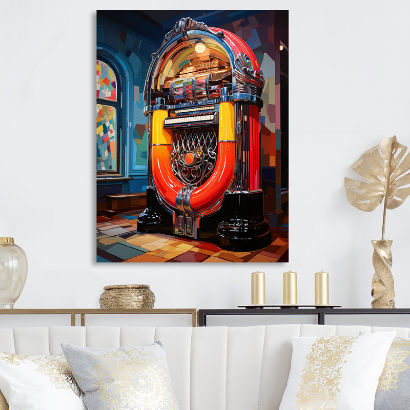 Jukeboxes Nostalgic Melody I - divertissement mural en métal, H 20 po x l 12 po x P 1 po
