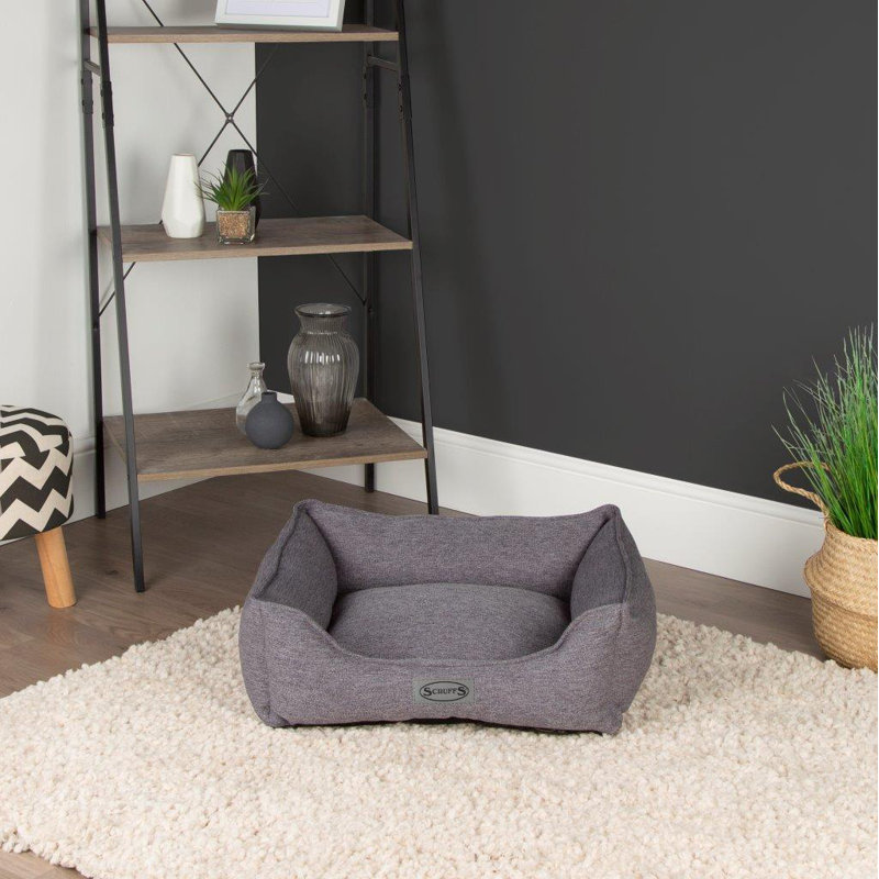 Polyester Pet Bed, Dark Grey, 17cm H x 50cm W x 40cm D