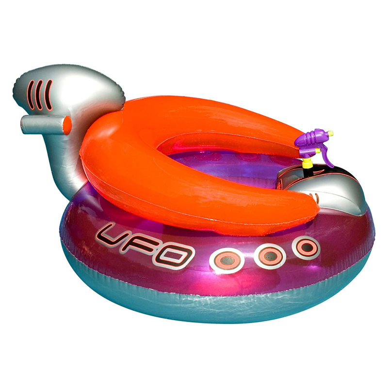 Swimline Inflatable UFO Lounge Chair Swimming Pool Float W/Squirt Gun (2 Pack)