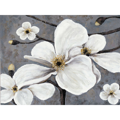 " The Flowers Hand Painted 4 " Painting Print