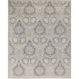 One-of-a-Kind Hand-Knotted High-Quality Gray/Blue/Beige Area Rug