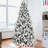 7.5ft Flocked Christmas Tree with LED Lights-1773404772