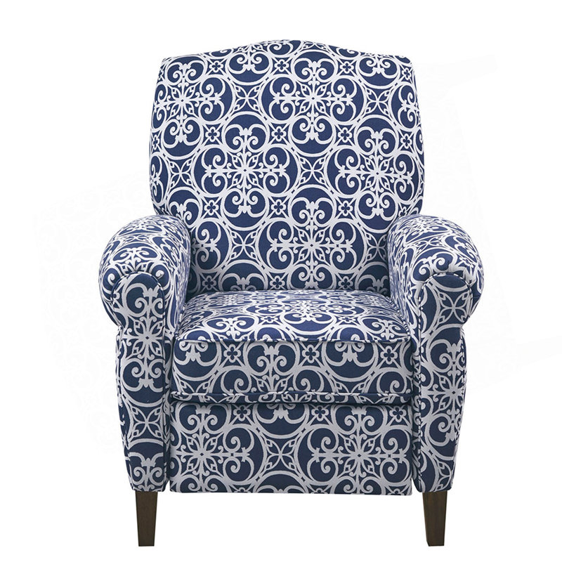 Kirby Push Back Recliner, Blue