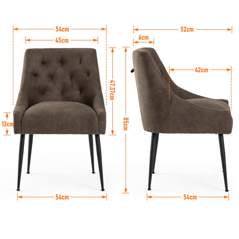 Gennadiy 38cm H Upholstered Metal Side Chair, Green