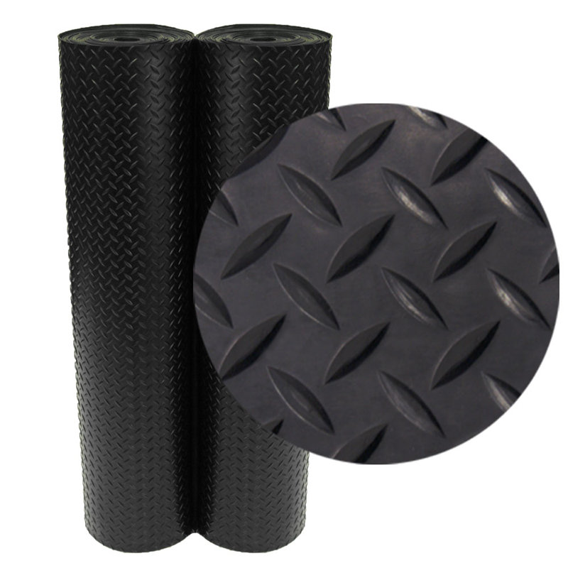 Rubber-Cal, Inc. 48'' Garage Flooring in Black, 120" L x 48" W