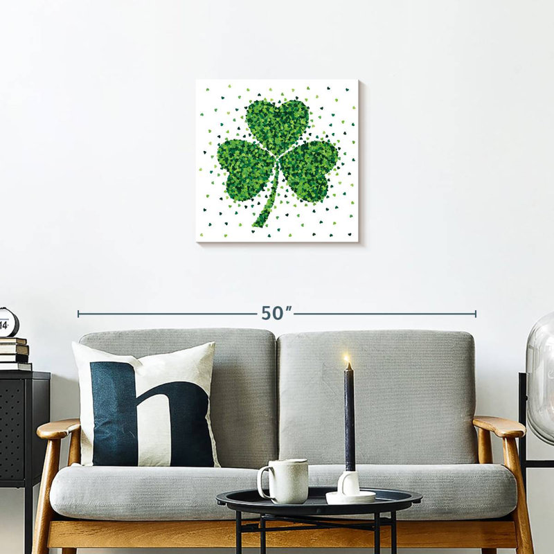 Harnek Hearts Forming Shamrock, 20" H x 20" W