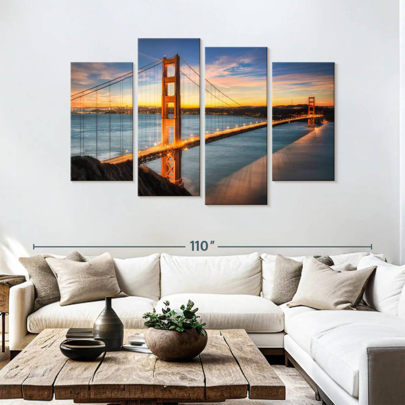 Lights On Golden Gate, 54" H x 84" W