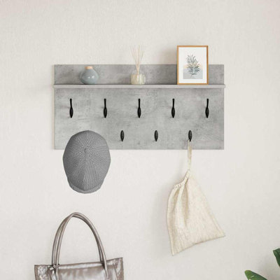 Wall-Mounted Coat Rack With Shelf 80 X 40 X 12 Cm
