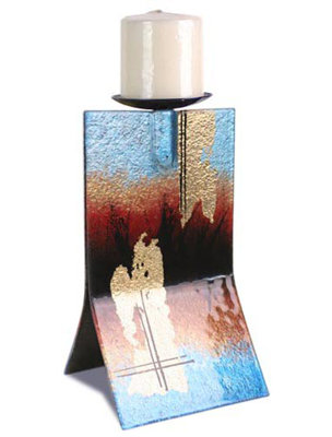 Porte-bougie en verre