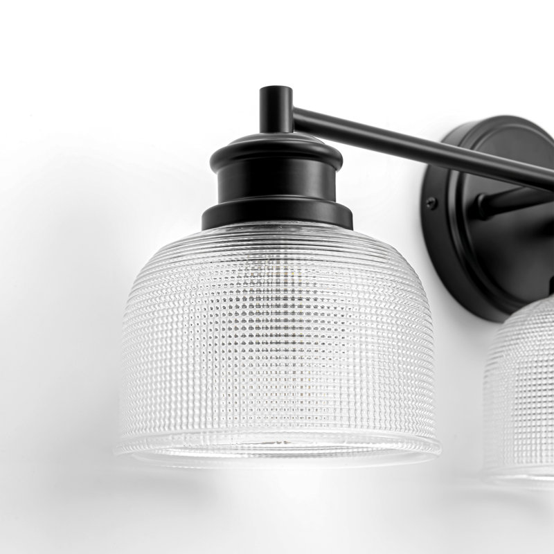 Éclairage pour salle de bain 3 lumières, Noir mat