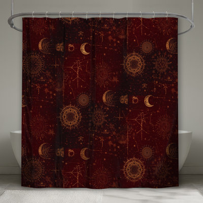 Celestial Moons Stars Shower Curtains Extra Long