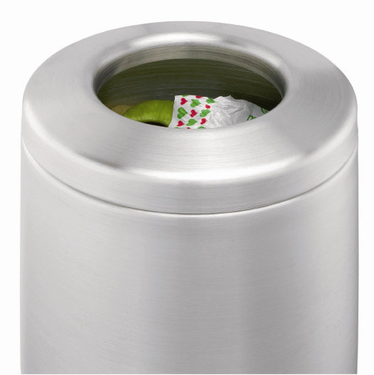 Matt Steel Table Bin with Metal Ring