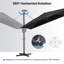 Parasol extérieur en porte-à-faux 106,52 "x 129,88", contrepoids inclus-2057007906