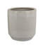 Ensemble de 2 pots à fleurs ronds Gloria, céramique blanche texturée 15 14 po