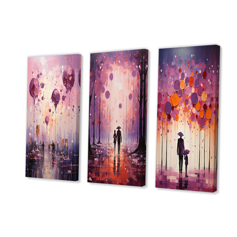 Playful Ballon Purple Pops, H 28 po x l 36 po, Toile tendue