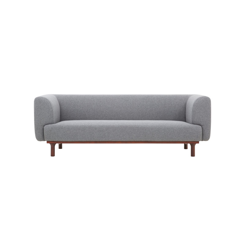Aiobheann 3 Seater Upholstered Sofa, Grey, NA