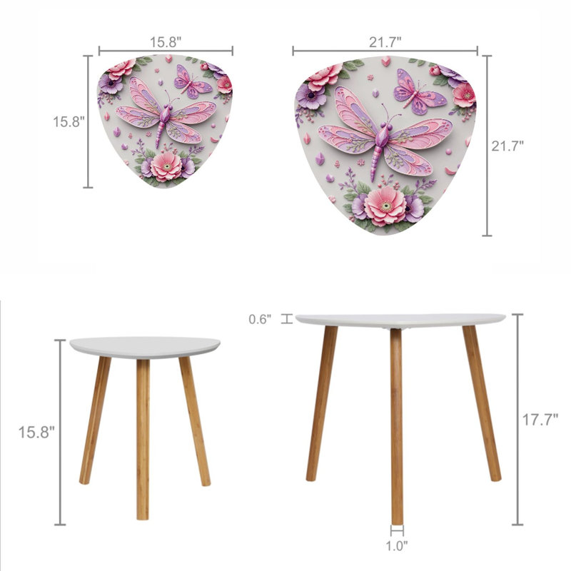 Ensemble de 2 tables basses gigognes Triangle