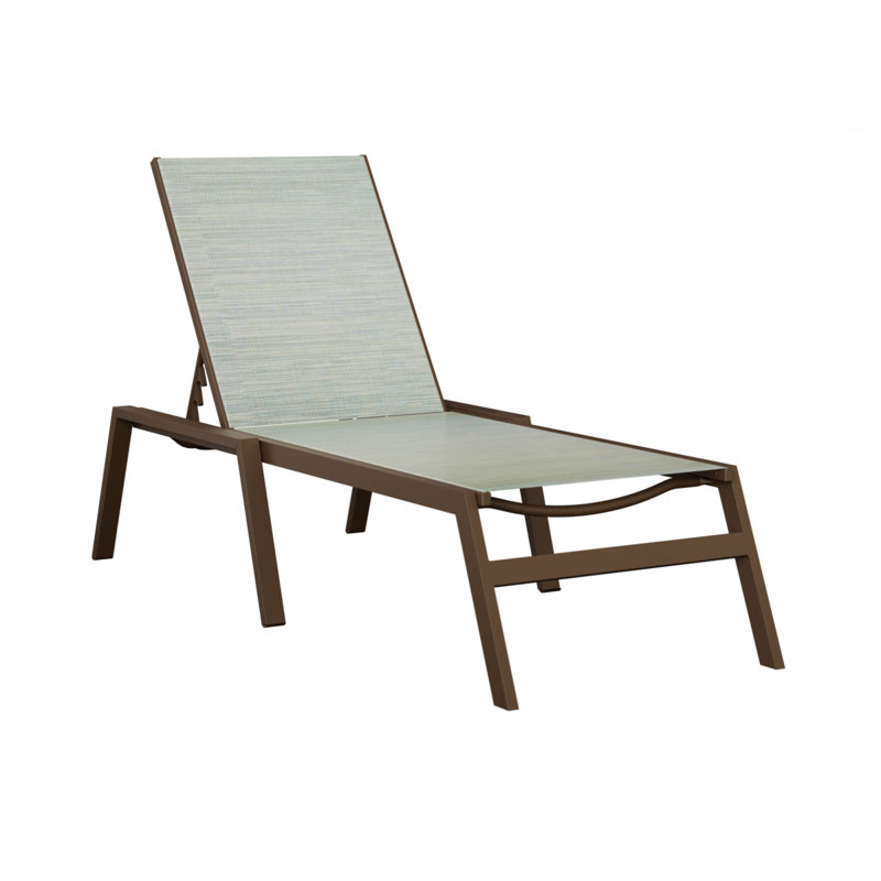 Chaise longue sans accoudoirs Berlin Gardens Vida, Filon de bois mesquite, Menthe