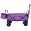 Chariot pliable de 480 lb avec auvent, poussette de chariot avec roues tout-terrain de 7 po, chariot pliable léger, grande capacité pour le camping, le magasinage, les sports et le jardin, mauve