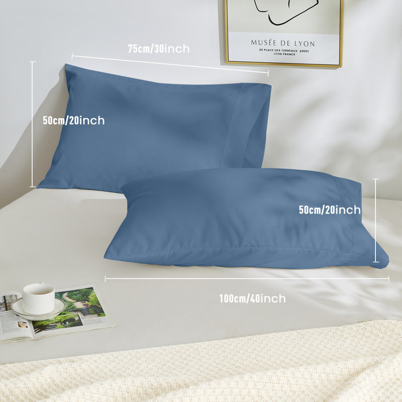 Double Brushed, Skin-Friendly Pillowcase set, Stone Blue, King Pillow Case