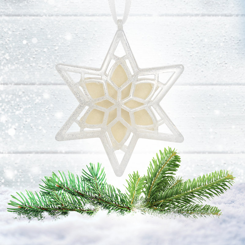 Ornement étoile parfumée, sapin blanc d'hiver