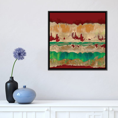 « wholeheartedly », reproduction d’art sur toile tendue en rouge