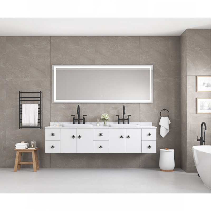 Miroir de salle de bain DEL, 32 po x 72 po