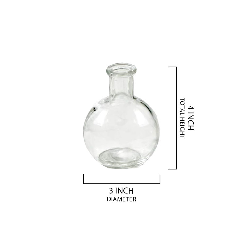 Ensemble de 6 vases de table en verre intérieur/extérieur Pendaray, Transparent / clair