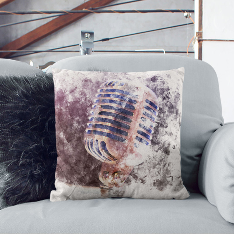 Steel Vocal Microphone Cushion with Filling, 55cm H x 55cm W x 20cm D