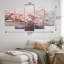 «Pink Cherry Blossom Romantic Impression II», ensemble d'art mural floral en métal