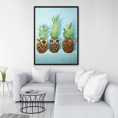 Summer Pineapples Print On Canvas