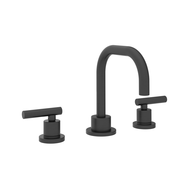 Dia Widespread Bathroom Faucet with Push Pop Drain, Matte Black