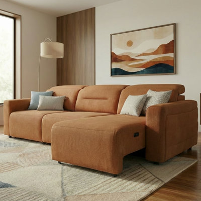 Cleveland Power Slider Sofa With Ergonomic Head Support & USB Charging Ports