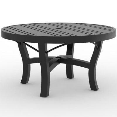 Table basse ronde avec parasol