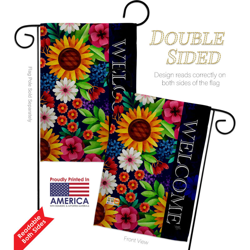 Double Sided 18.5'' H x 13'' W Polyester Garden Flag