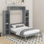 Lit escamotable double avec tablettes et DEL
