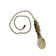 Stephanov Crystal Small Teardrop Ceiling Fan Pull, 2.5"h with 12" Nickel Brass Chain