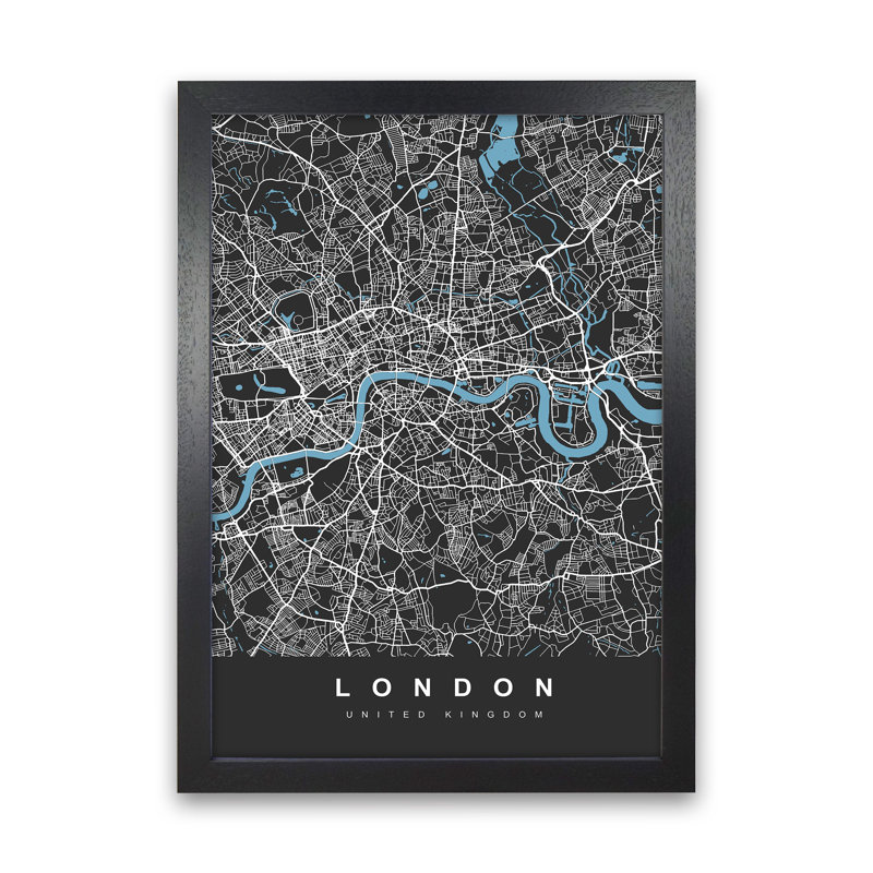 London III - Print, 34cm H x 25cm W x 3cm D, Black Paper