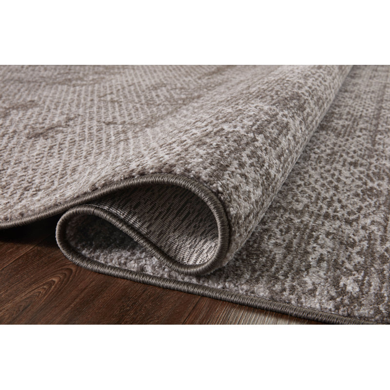 Tapis taupe / colombe abstrait Vance, Rectangle 2 pi 3 po x 3 pi 10 po