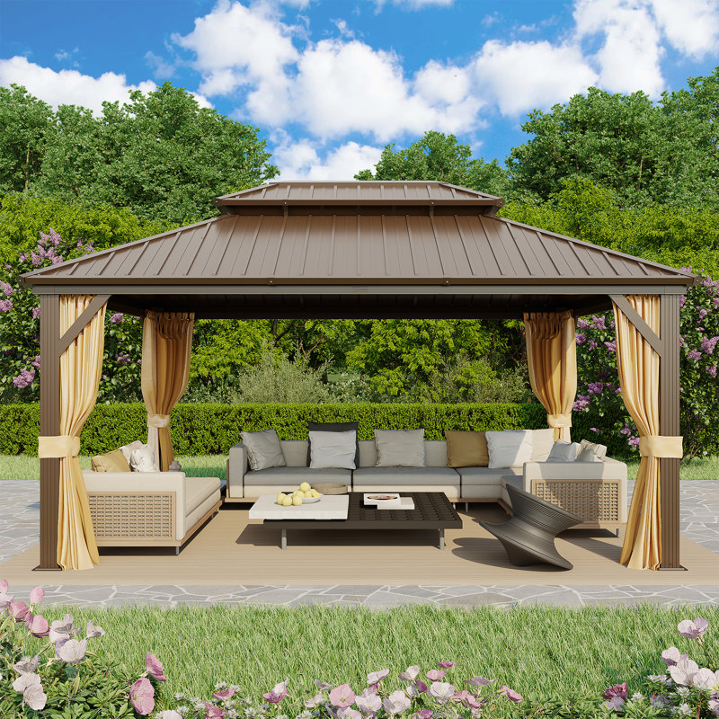 16 pi L 12 pi. D Pavillon de jardin en aluminium