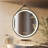 Round Led Bathroom Mirror, Wall Mounted Hanging Vanity Makeup Mirror With Leather Strap, Dimmable 3 Color Temperatures, Anti-fog And Memory Function, Wall Mounted Led Lighted Mirror-1034467856