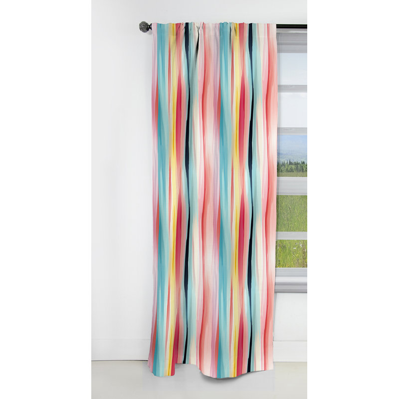 Motif de lignes bleues et roses Bliss, L 52 po x L 63 po