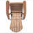 Foldable Acacia Wood Adirondack Chair – Traditional Slats, Wide Armrests, Rustic Outdoor Design, Easy Storage-1453462582