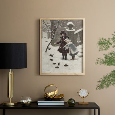 Reproduction encadrée vintage en bois massif XXVI
